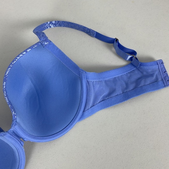 Le Mystere Safari Bra Whisper Blue Size 34 DD/E NWT Underwire Plunge - Picture 7 of 12